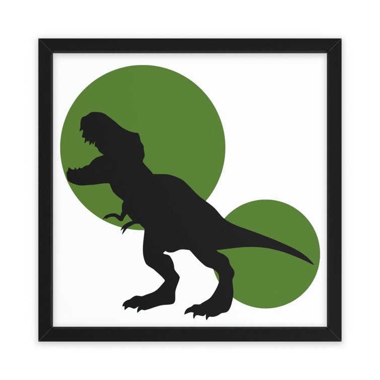 Trinx Green Tyrannosaurus Rex Picture Frame Illustration Wayfair